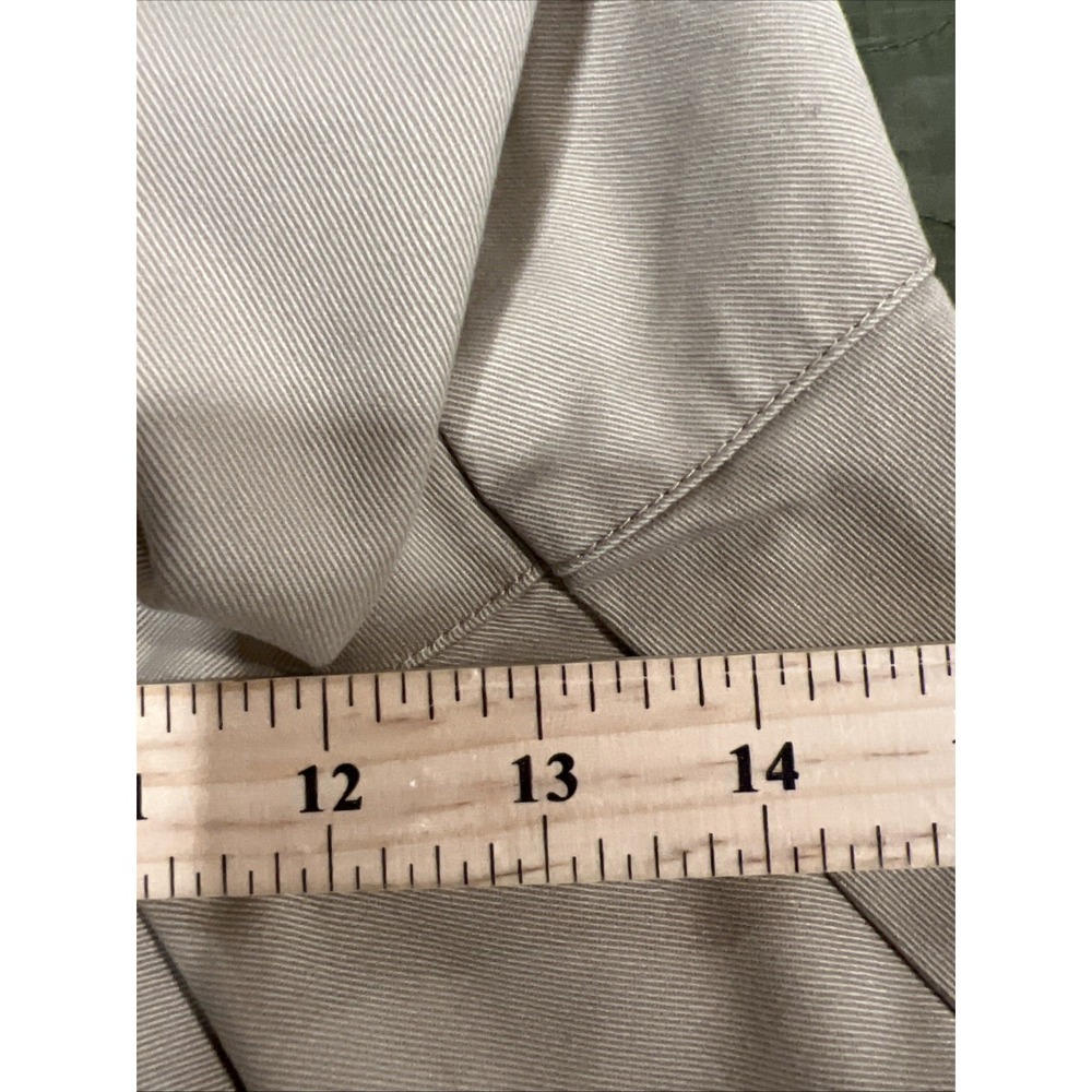 LL Bean Chino Shorts Mens 44 Khaki Flat Front Comfort Elastic Waist Preppy 3XL - Picture 10 of 13